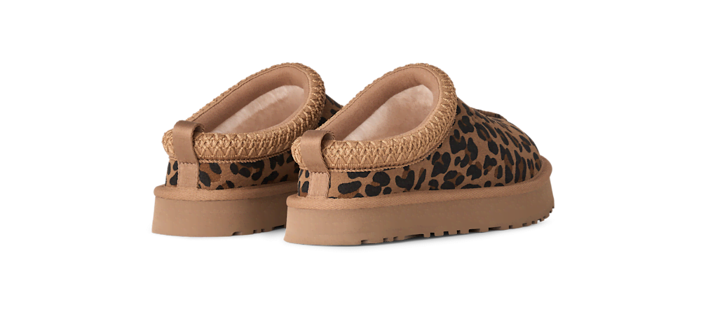 Kids' Animal Print Suede Platform Clogs