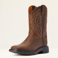 Kids' Wide Square Toe Western Boots - Tan