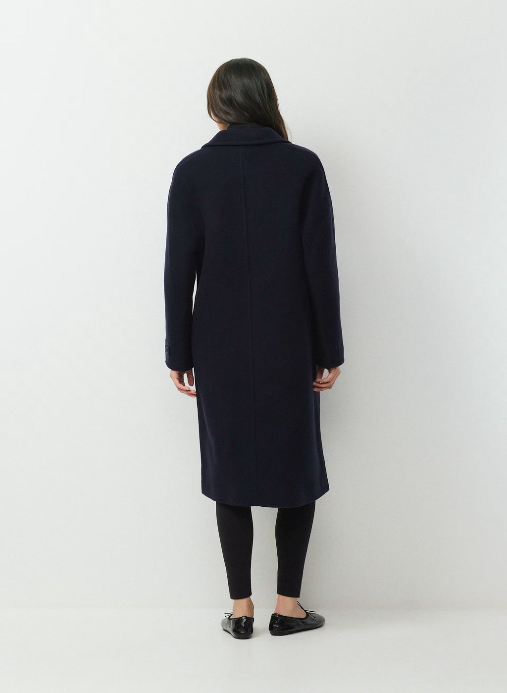 Double-Breasted Wool Cashmere Coat - Herringbone