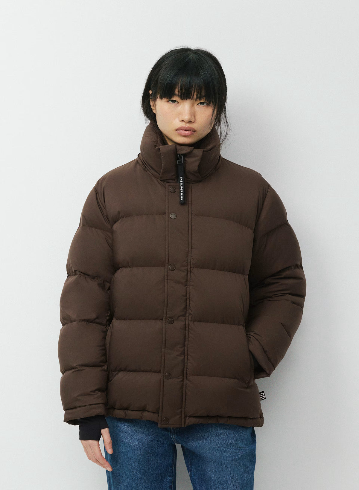 Long Down Puffer Jacket - Blue