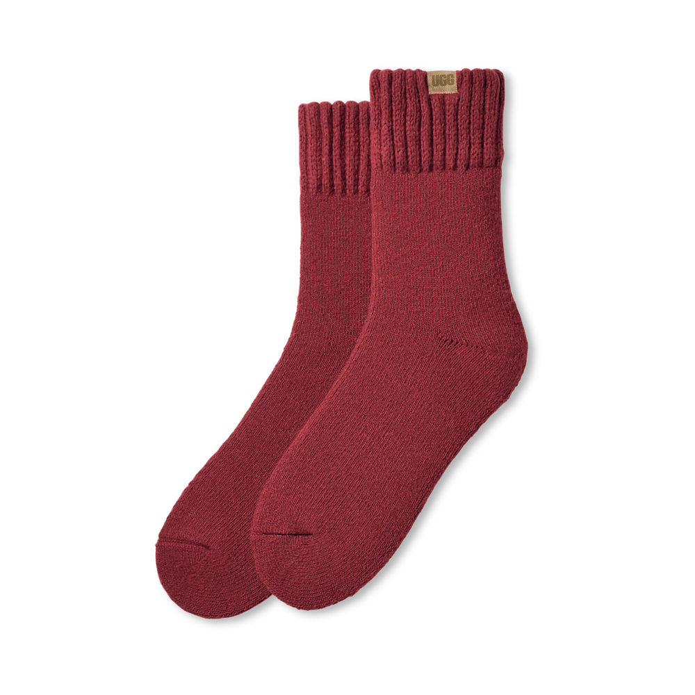Men's Wool Blend Crew Socks - Coffee Berry