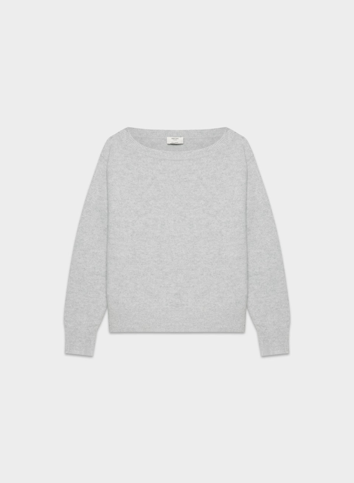 Cashmere Boatneck Sweater - Heather Gray