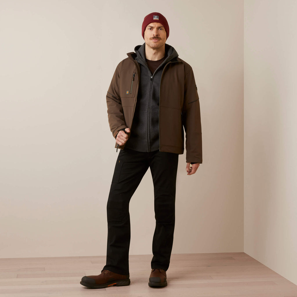 Men's Insulated Water-Repellent Work Jacket - Grey