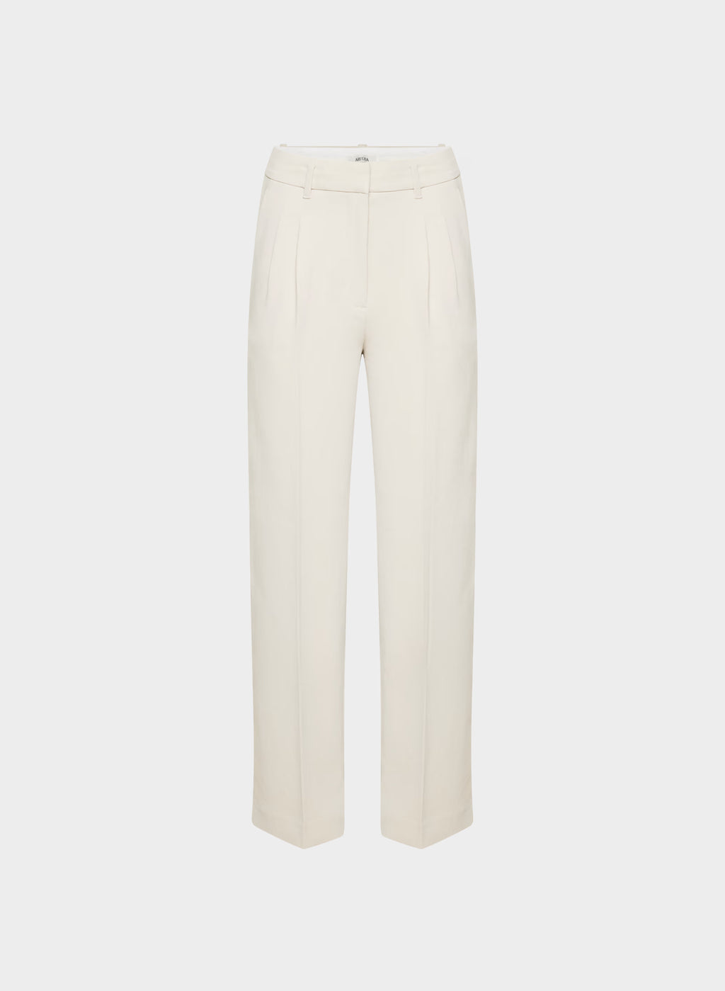 High-Rise Wide-Leg Crepe Trousers - Sand