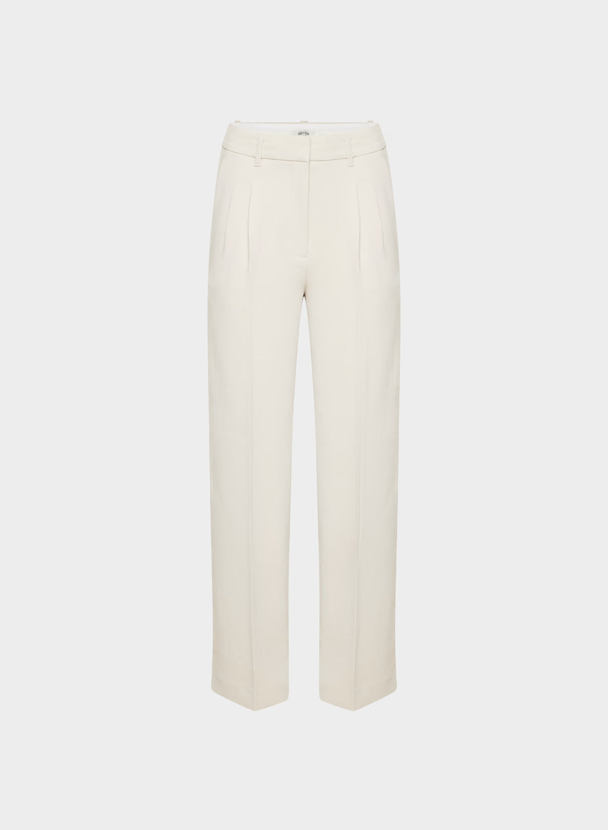 High-Rise Wide-Leg Crepe Trousers - Sand