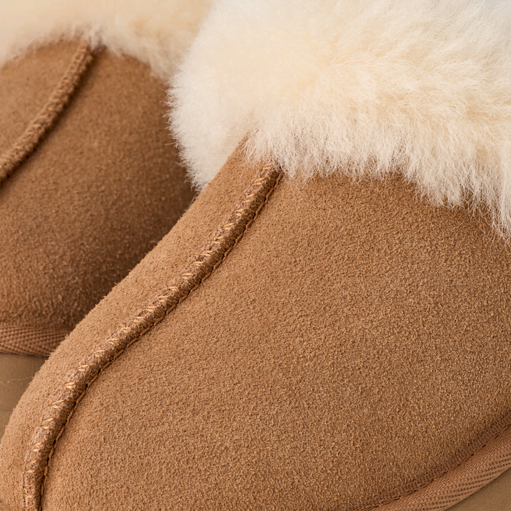 Kids' Suede Platform Slippers - Sand