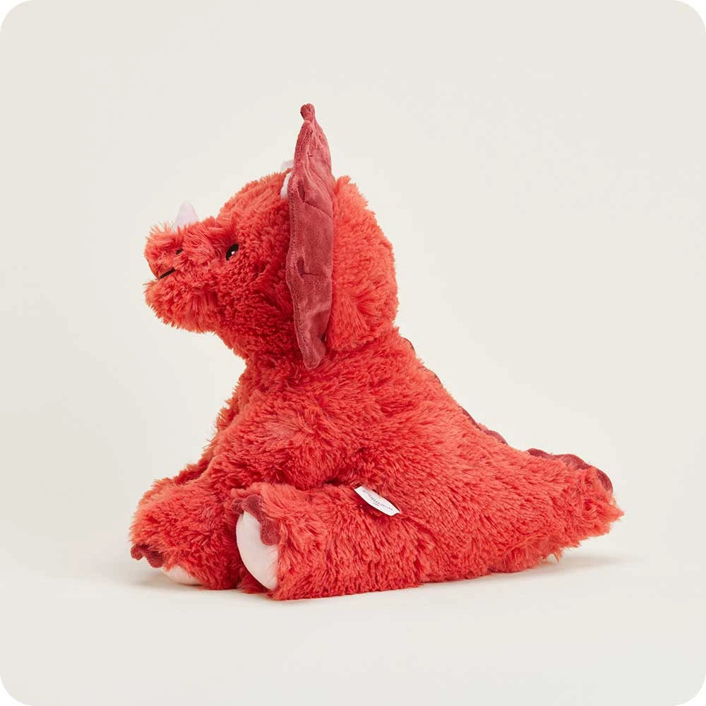 Red Triceratops Microwavable Plush