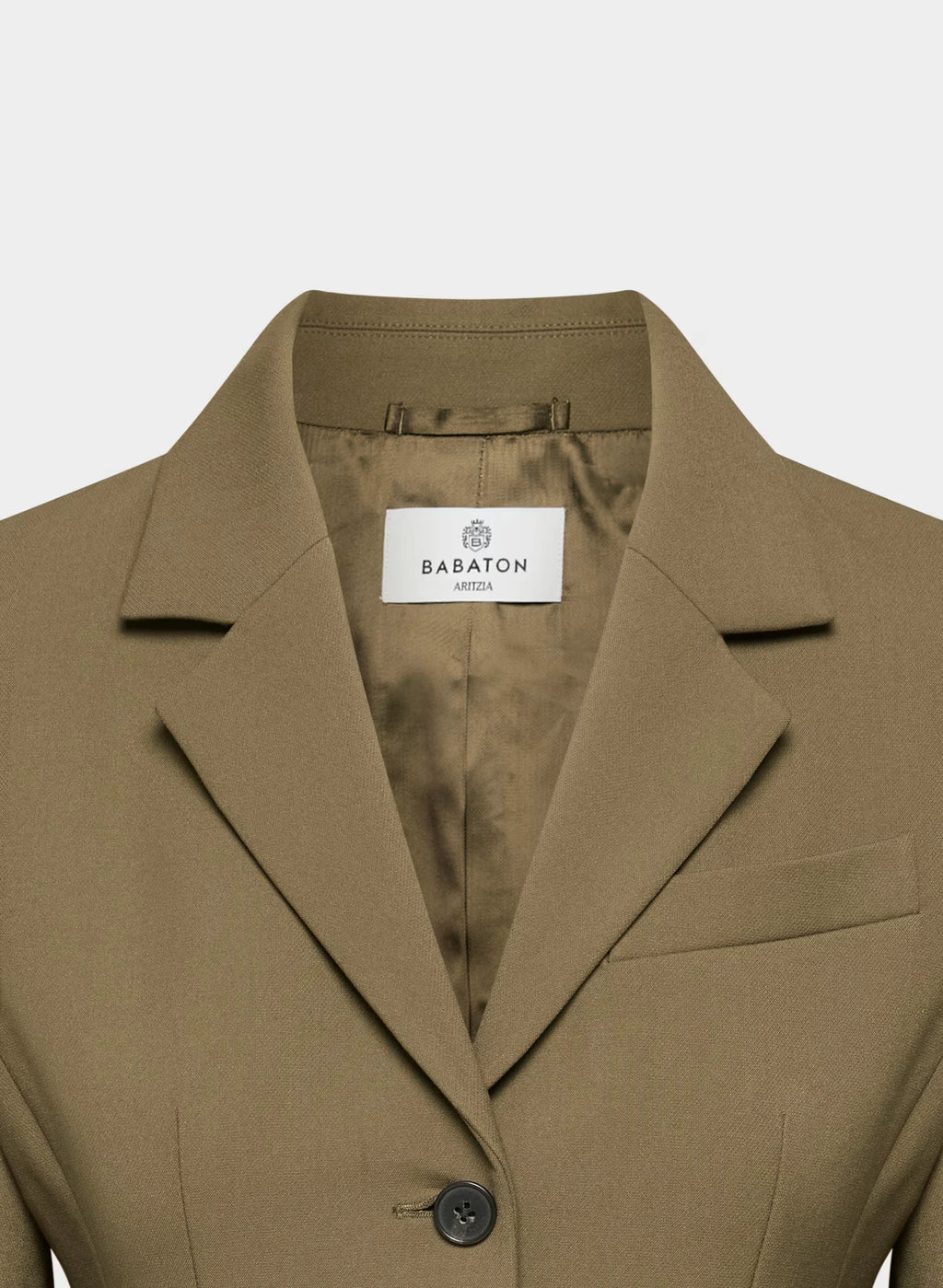 Single-Breasted Stretch Blazer - Brown Check