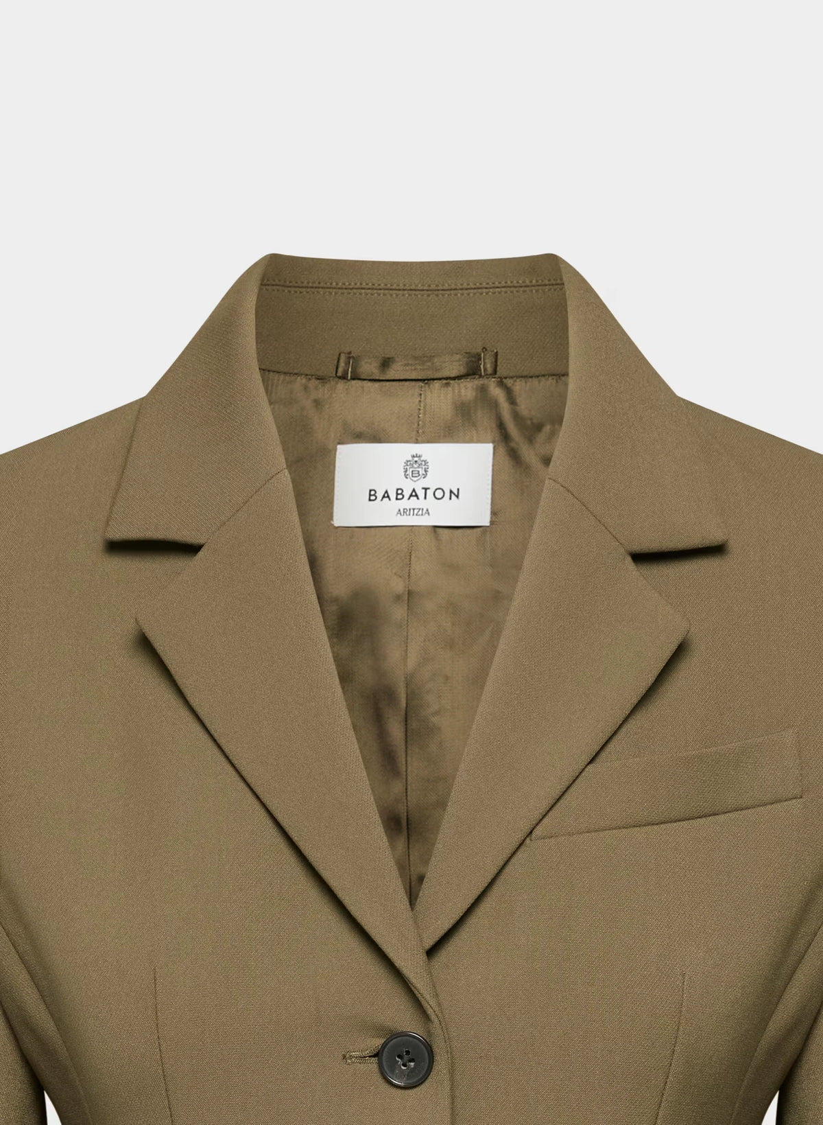 Single-Breasted Stretch Blazer - Brown Check