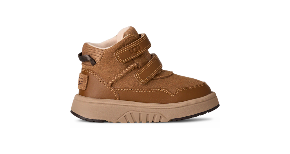 Toddler Leather And Suede Sneaker - Chestnut