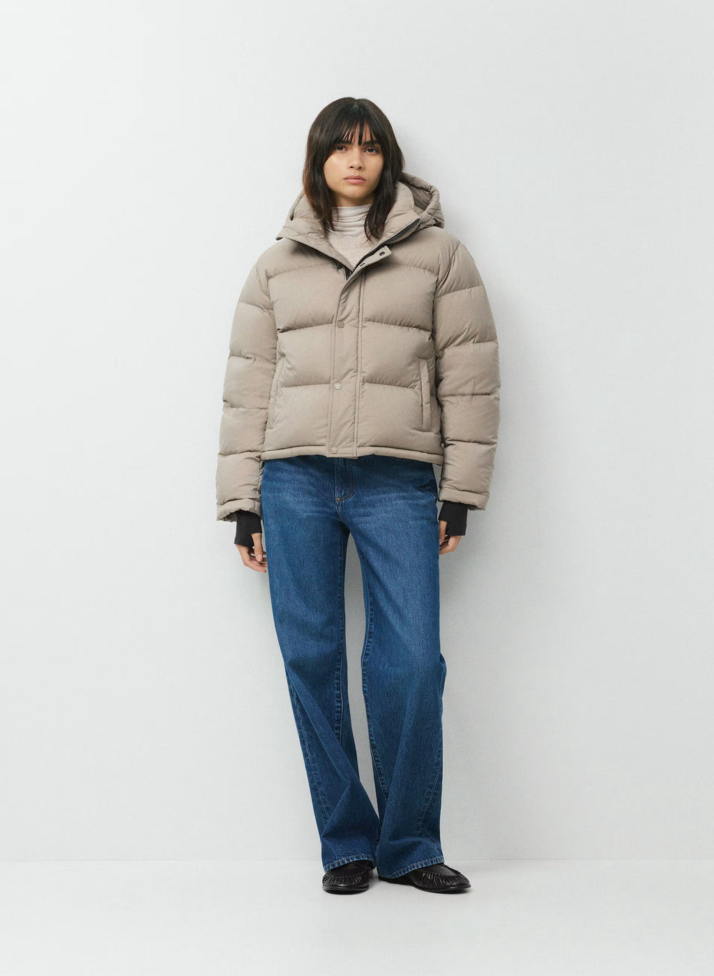 Short Down Puffer Jacket - Blue