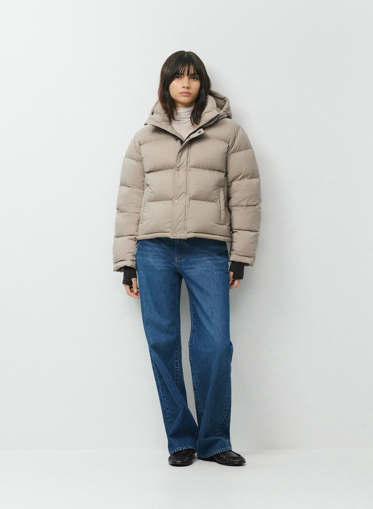 Short Down Puffer Jacket - Blue