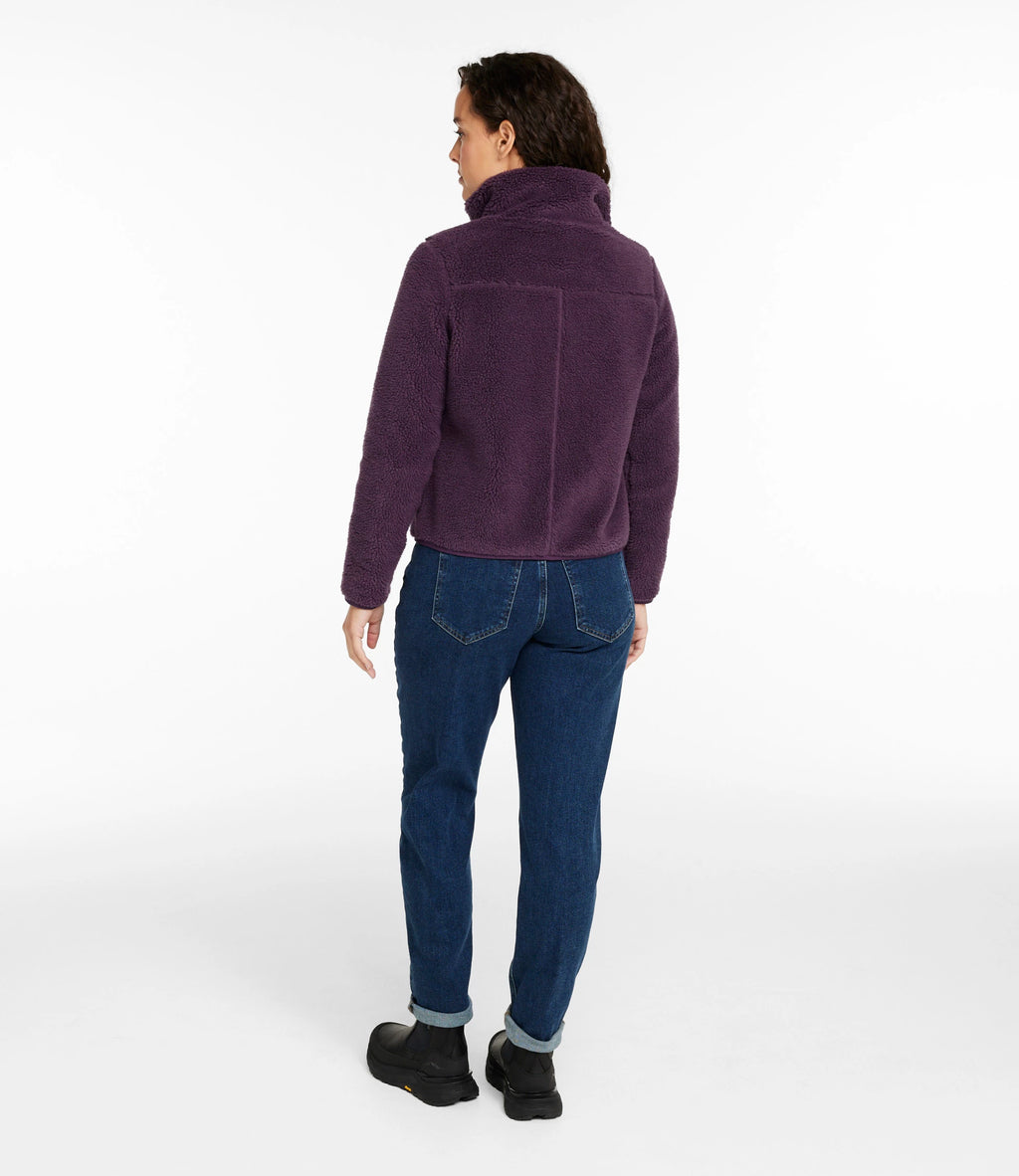 Women's Sherpa Fleece Jacket - Teal