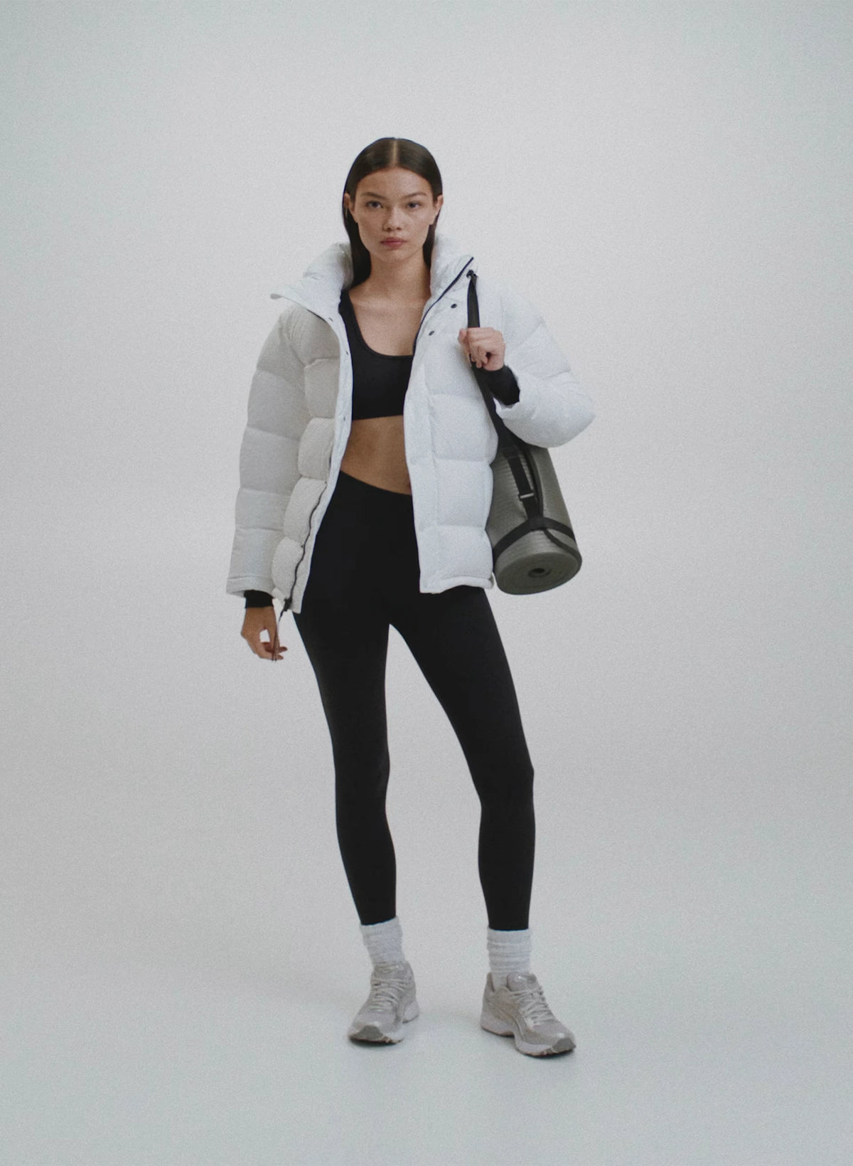 Long Down Puffer Jacket - Blue