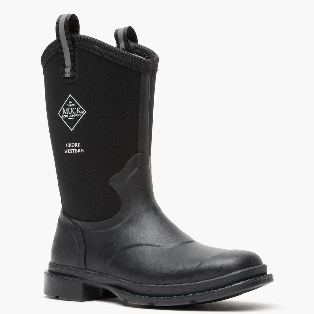 Women's Waterproof Western Work Boots - Black