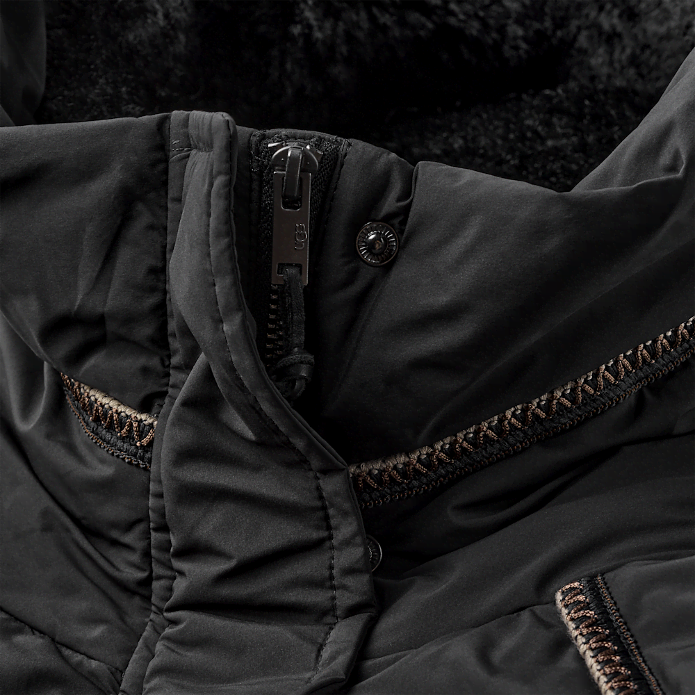 Women's Hooded Cinched Puffer Jacket - Oyster