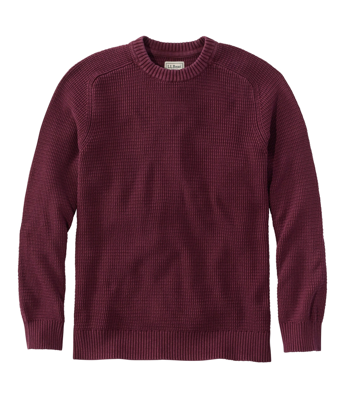 Men's Textured Cotton Crewneck Sweater - Sienna