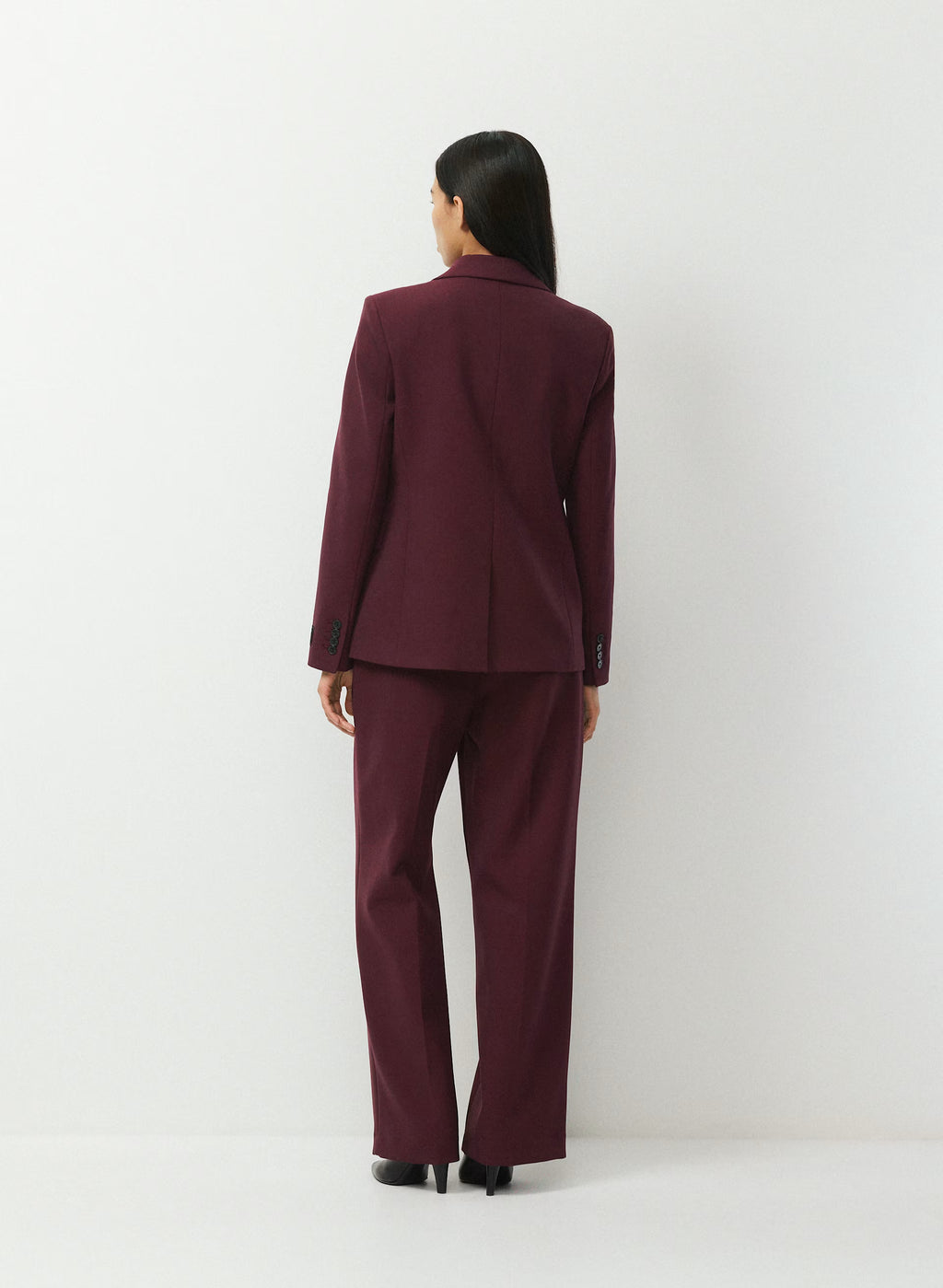 Single-Breasted Stretch Blazer - Check