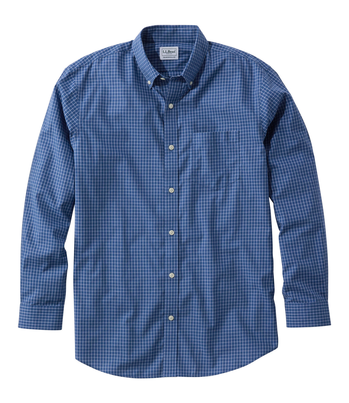 Men's Cotton Check Button-Down Shirt - Light Gold