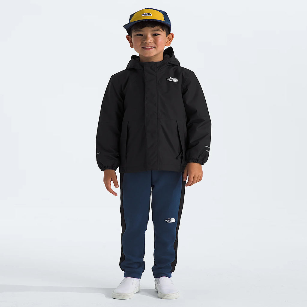 Kids' Warm Waterproof Rain Jacket - Black