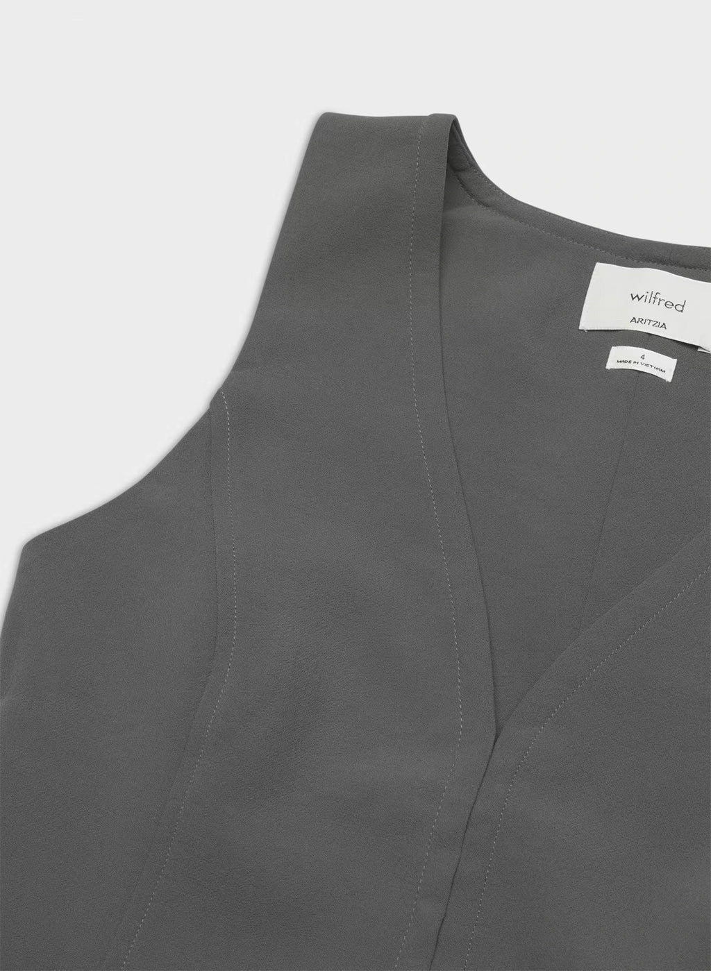 Lined Tailored Suit Vest - Olive