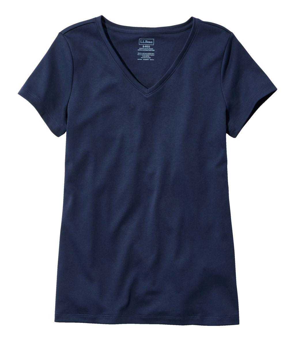 Women's Pima Cotton V-Neck T-Shirt - Black