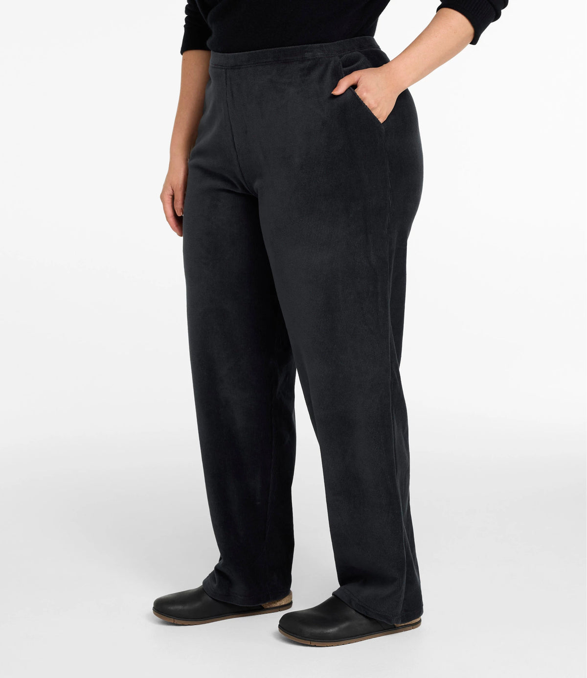 Women's Stretch Corduroy Straight-Leg Pants - Khaki