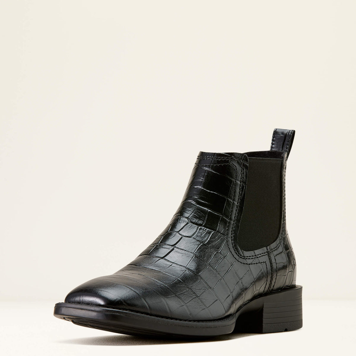 Men's Suede Wide Square Toe Chelsea Boots - Navy