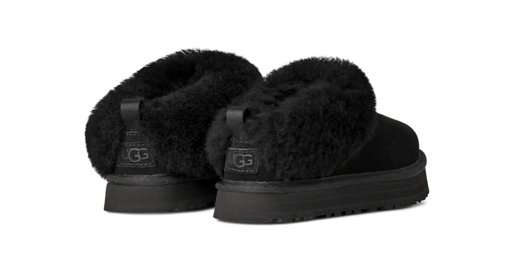 Kids' Suede Platform Slipper - Chestnut