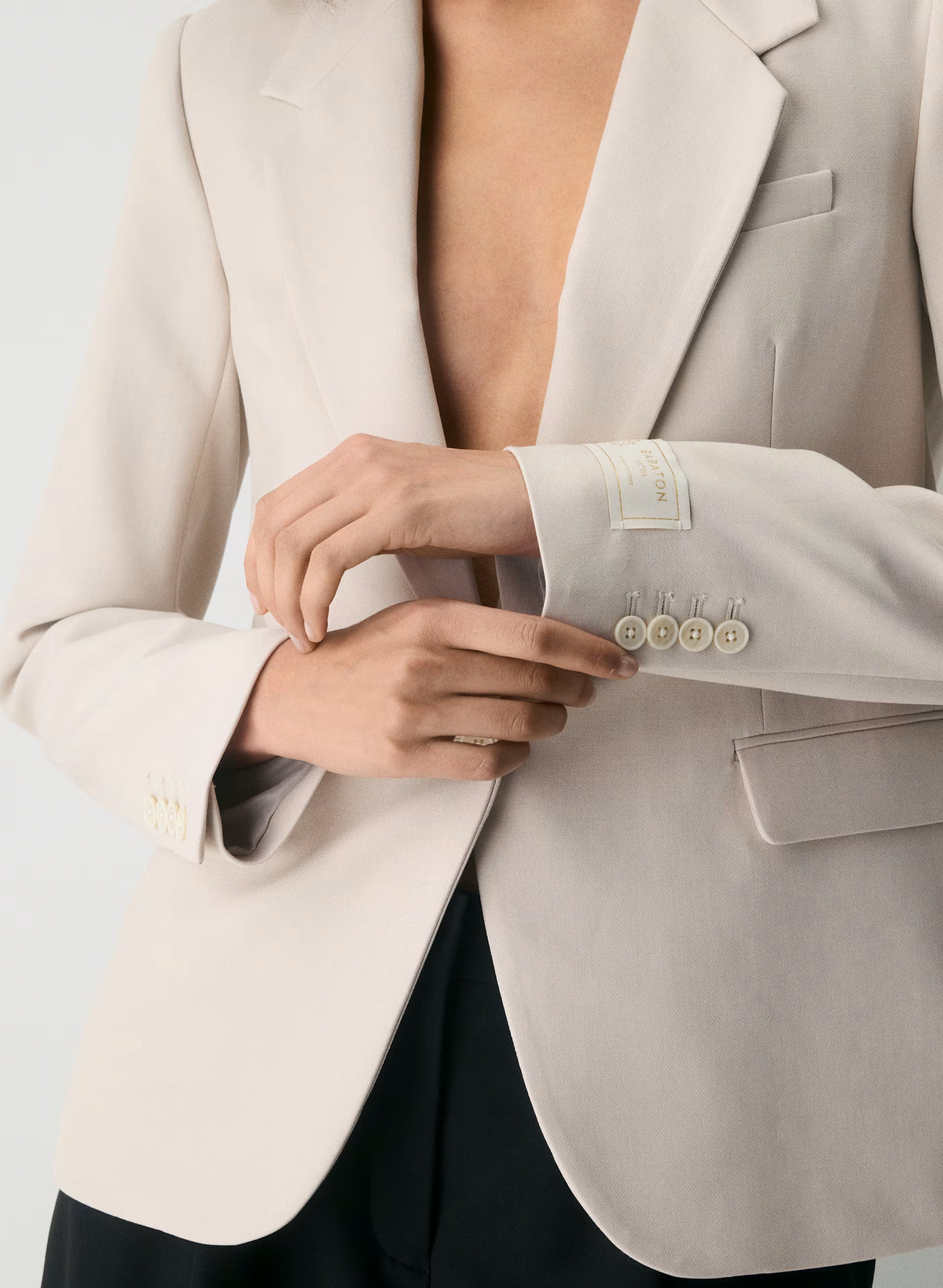 Single-Breasted Stretch Blazer - Check