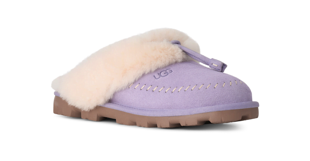 Women's Suede Sheepskin Lined Slippers - Mustard