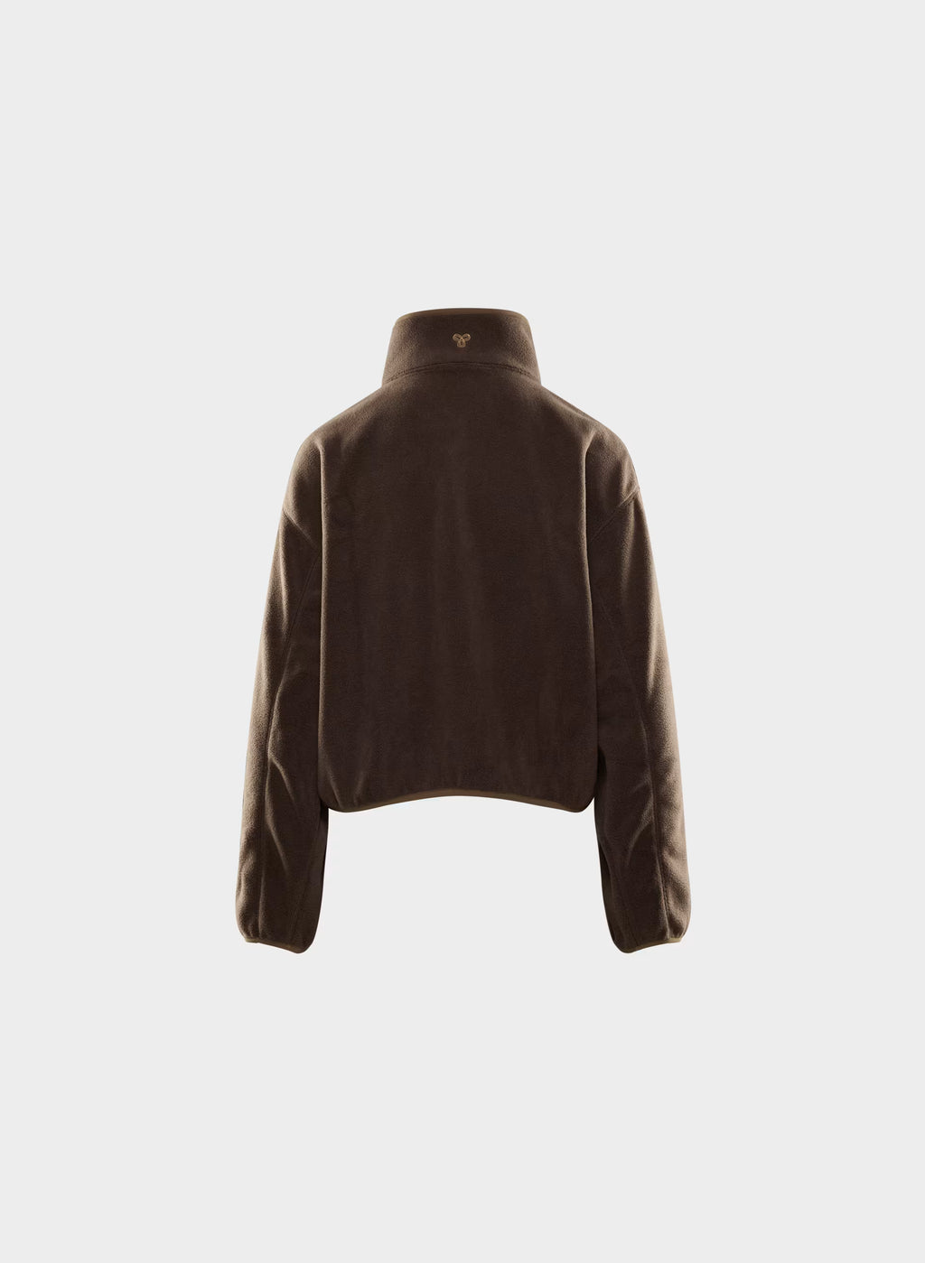 Oversized Half-Zip Microfleece Pullover - Gray