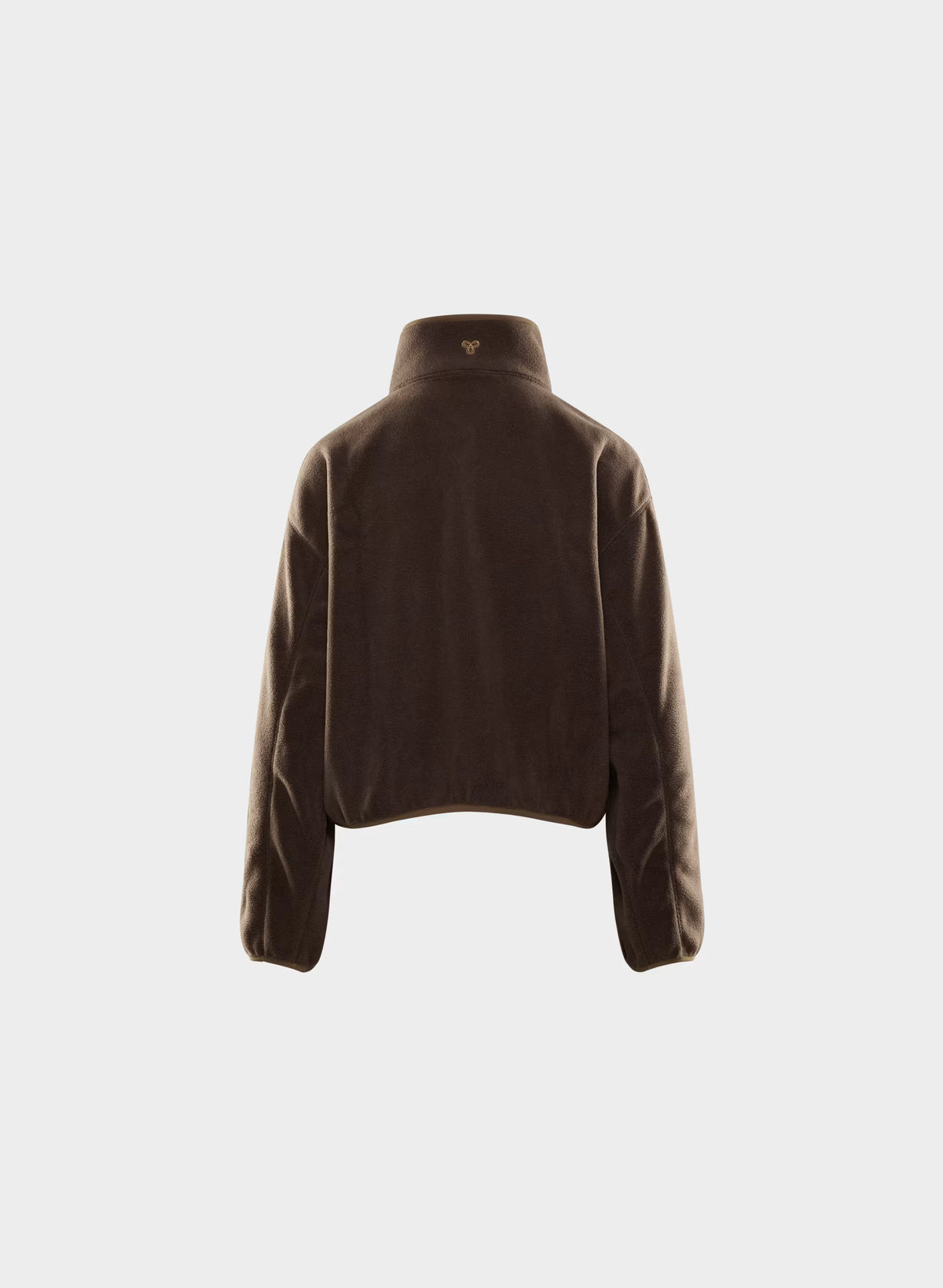 Oversized Half-Zip Microfleece Pullover - Gray