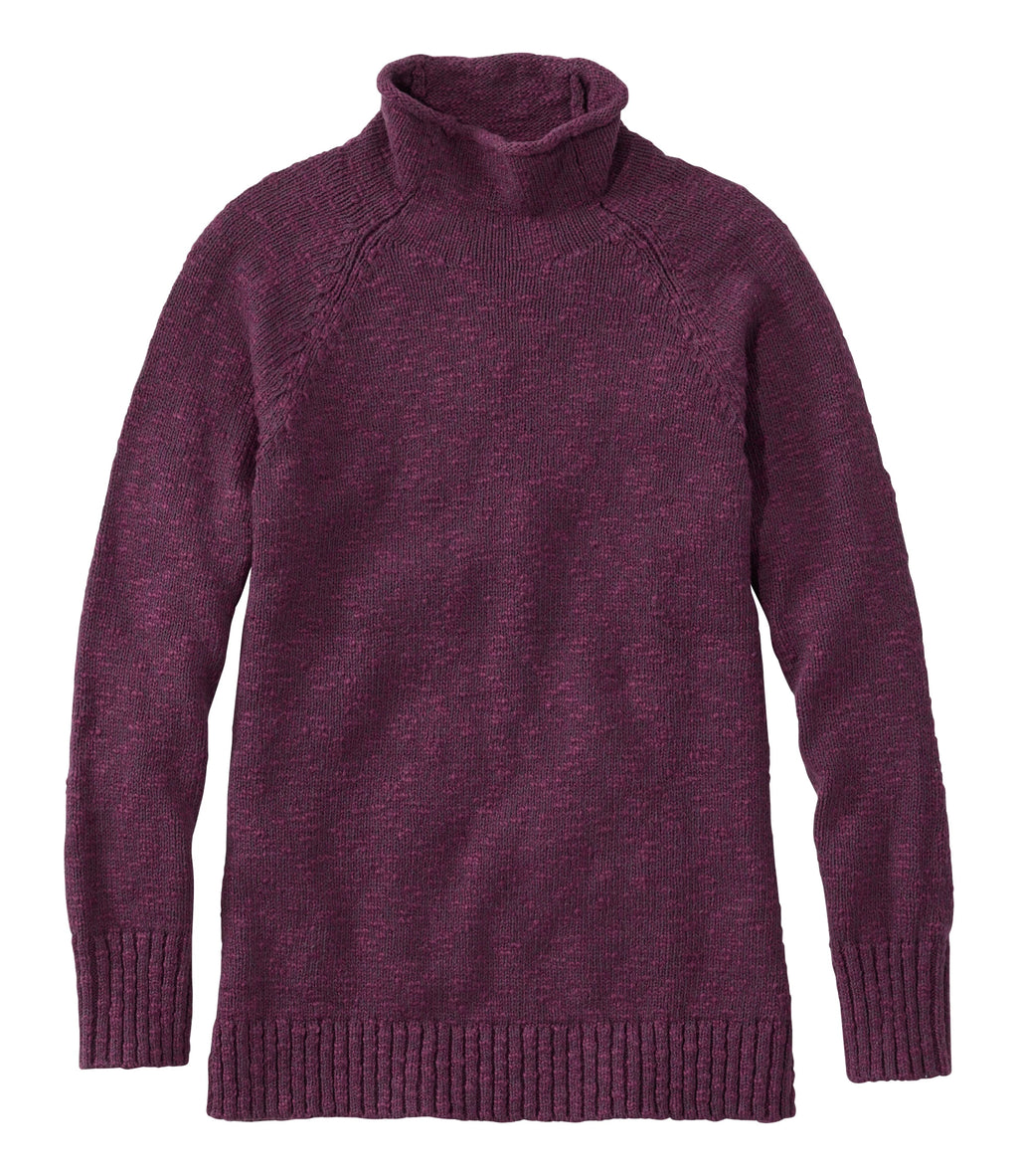 Women's Cotton Funnel Neck Pullover Sweater - Natural