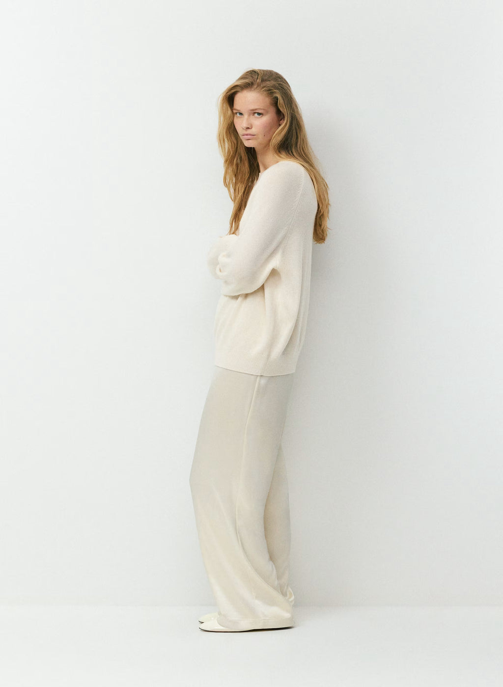 Wool Cashmere Raglan Sweater - Olive