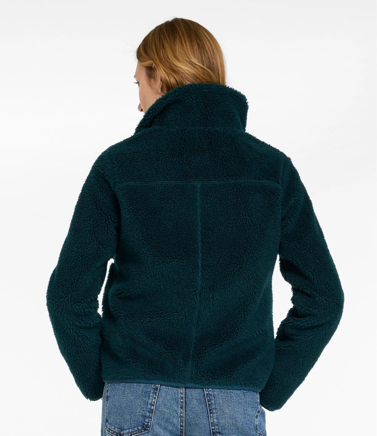 Women's Sherpa Fleece Jacket - Teal