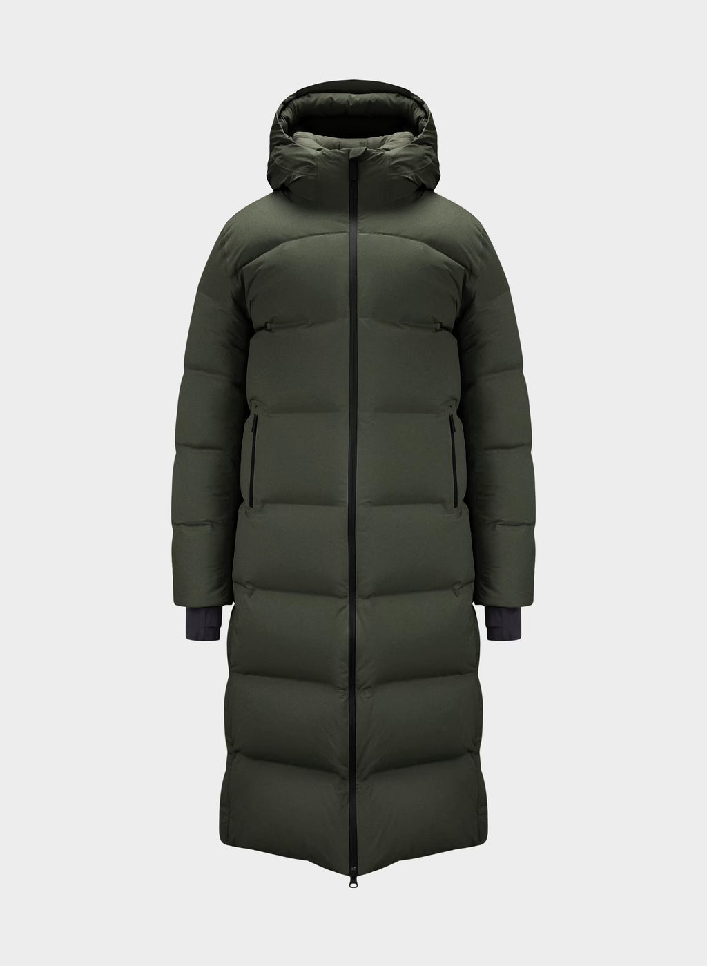 Waterproof Long Down Puffer Coat - Gray