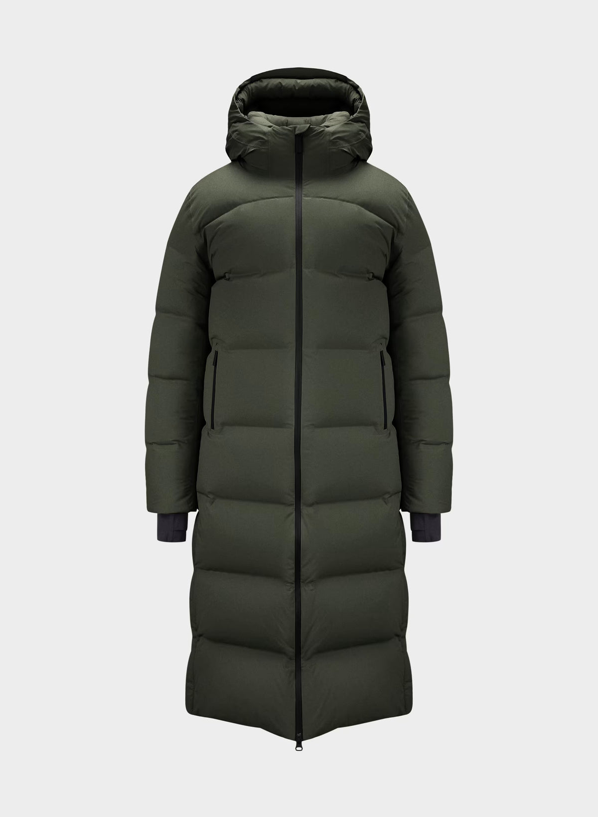 Waterproof Long Down Puffer Coat - Gray