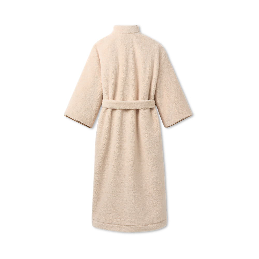 Women's Plush Fleece Full-Length Robe - Cream
