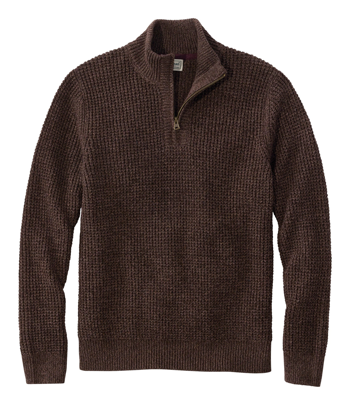 Men's Organic Cotton Waffle Quarter-Zip Sweater