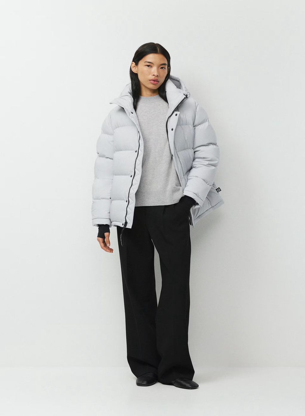 Long Down Puffer Jacket - Blue