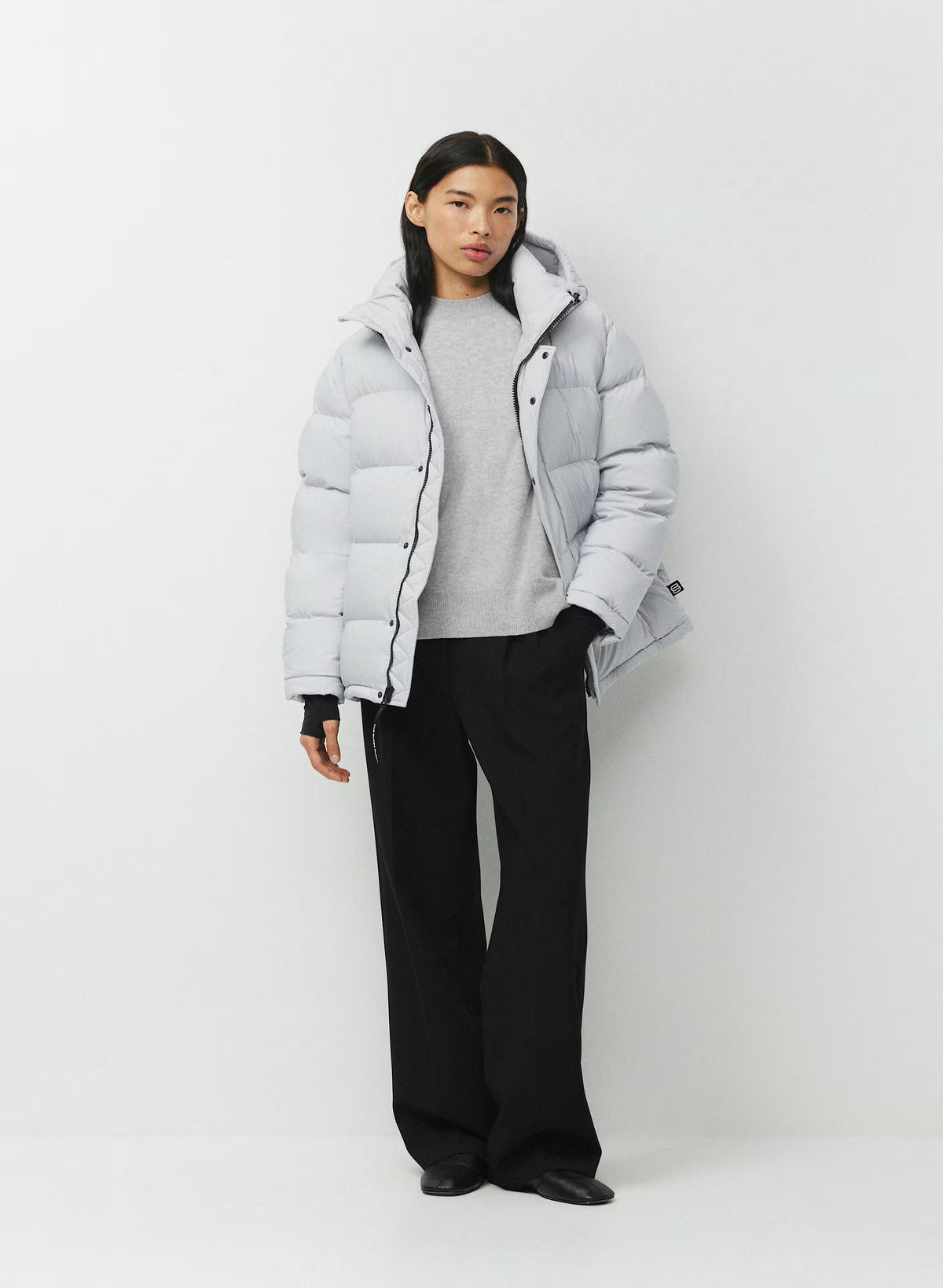Long Down Puffer Jacket - Blue