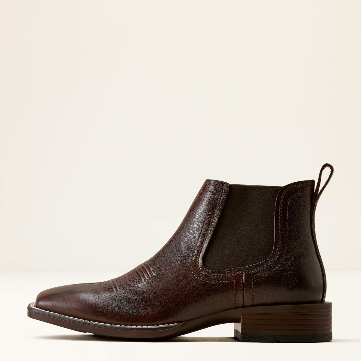 Men's Suede Wide Square Toe Chelsea Boots - Navy