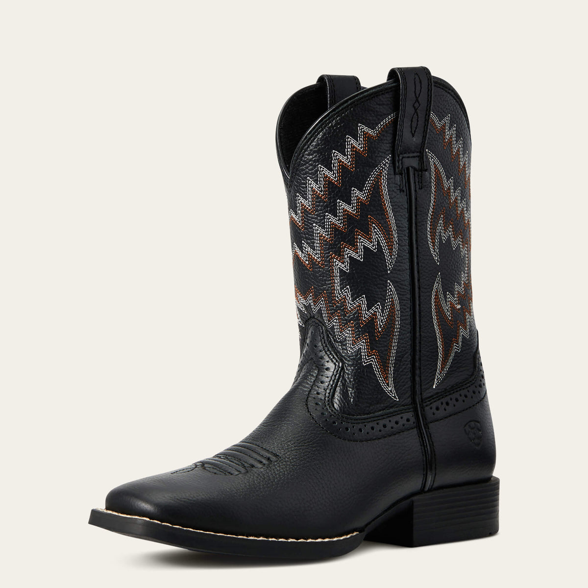 Kids' Leather Western Boots - Bear Black