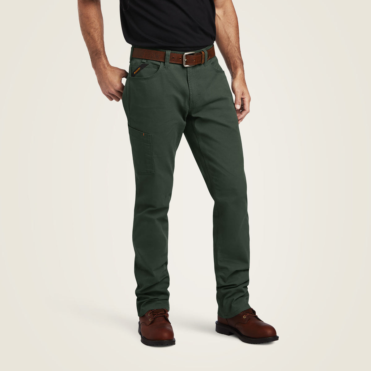 Men's Relaxed Stretch Canvas Work Pants - Khaki