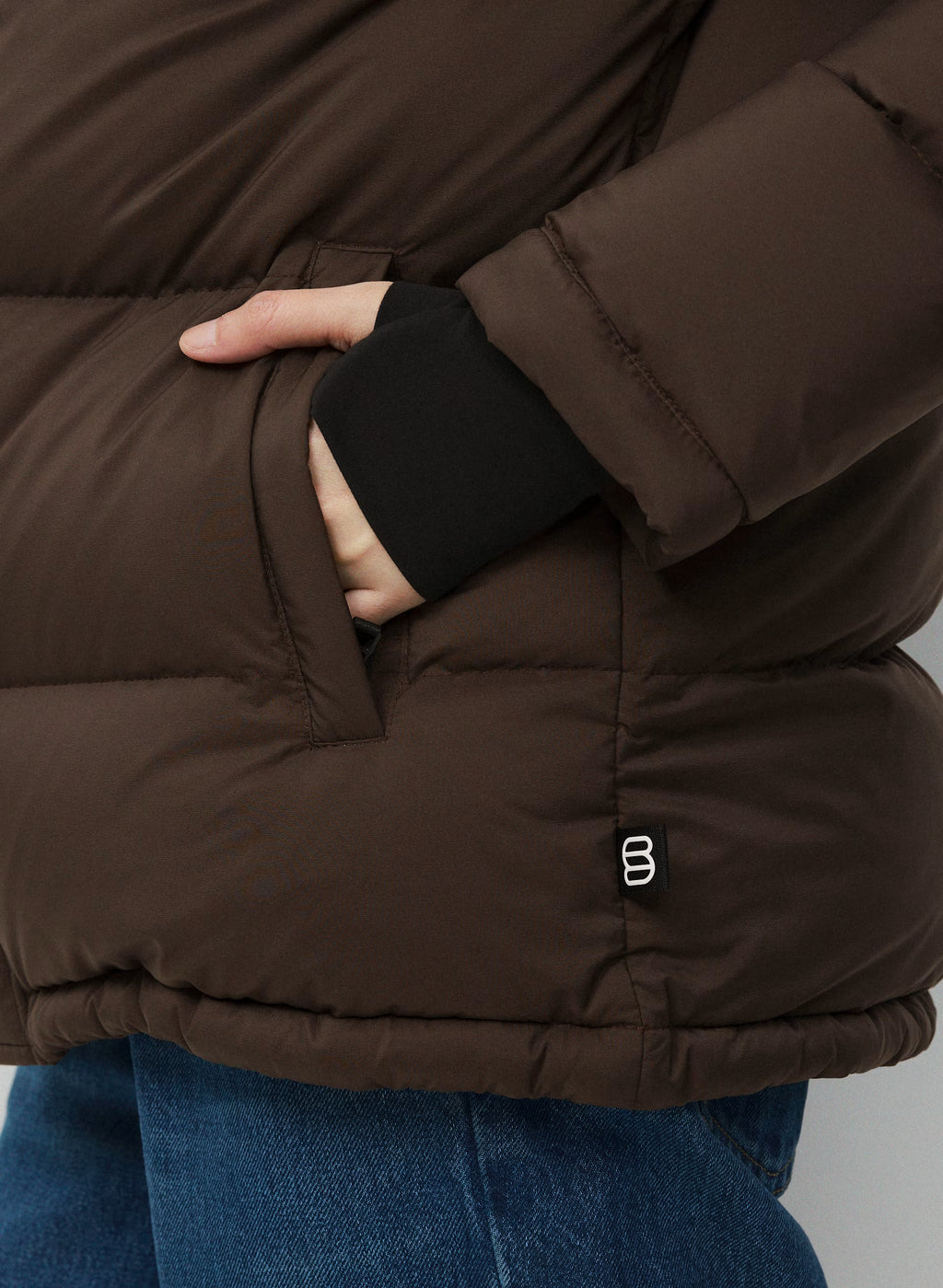 Long Down Puffer Jacket - Blue
