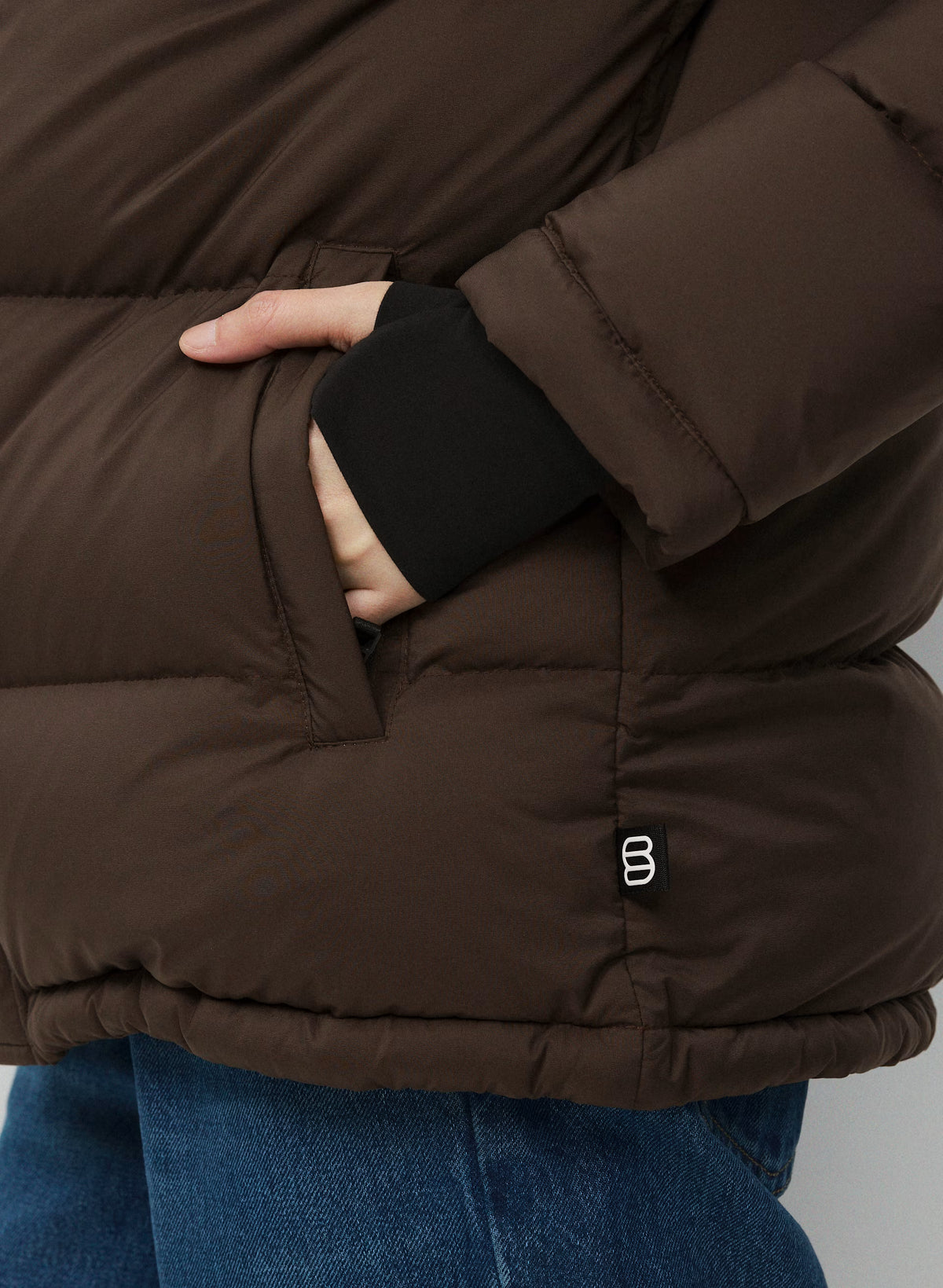 Long Down Puffer Jacket - Blue