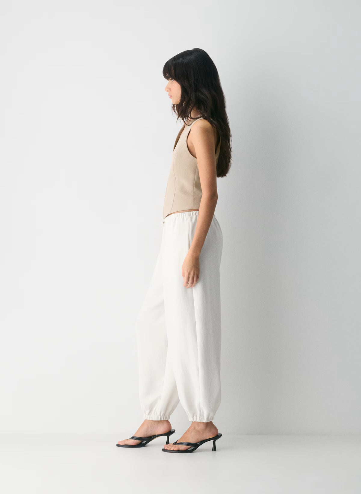 Lined Tailored Suit Vest - Olive