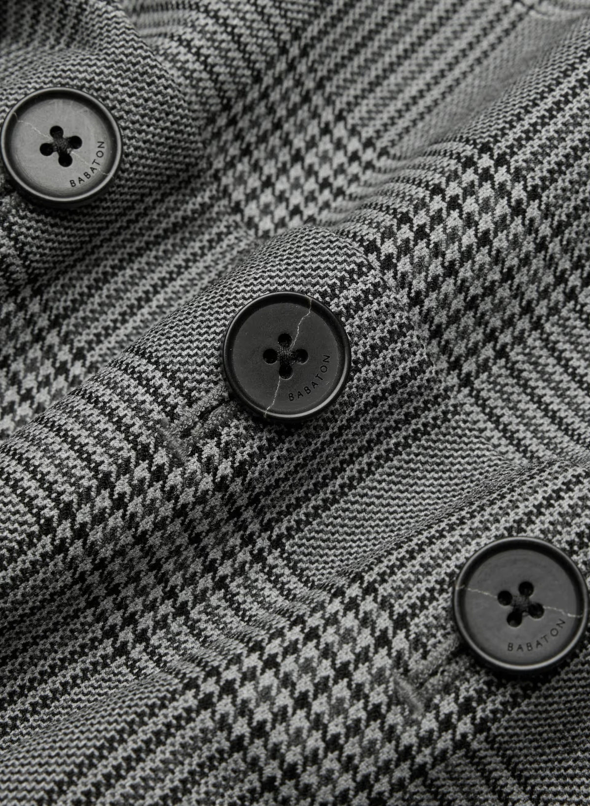 Single-Breasted Stretch Blazer - Brown Check