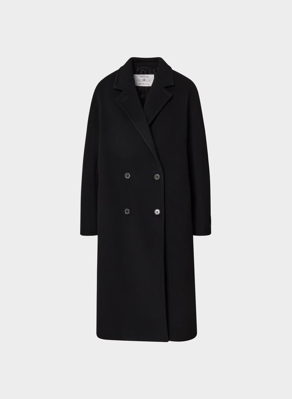 Double-Breasted Wool Cashmere Coat - Herringbone